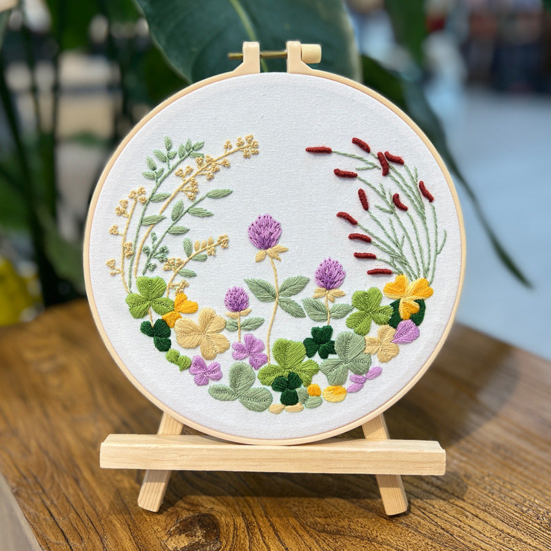 5pcs embroidery pattern collection-animal and flower mixed(water soluble pattern)
